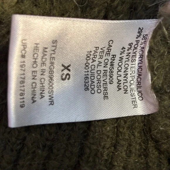 GB Women's XS Knit Sweater Striped Acrylic Wool Blend Orange Burgundy Tan Short - Picture 5 of 7